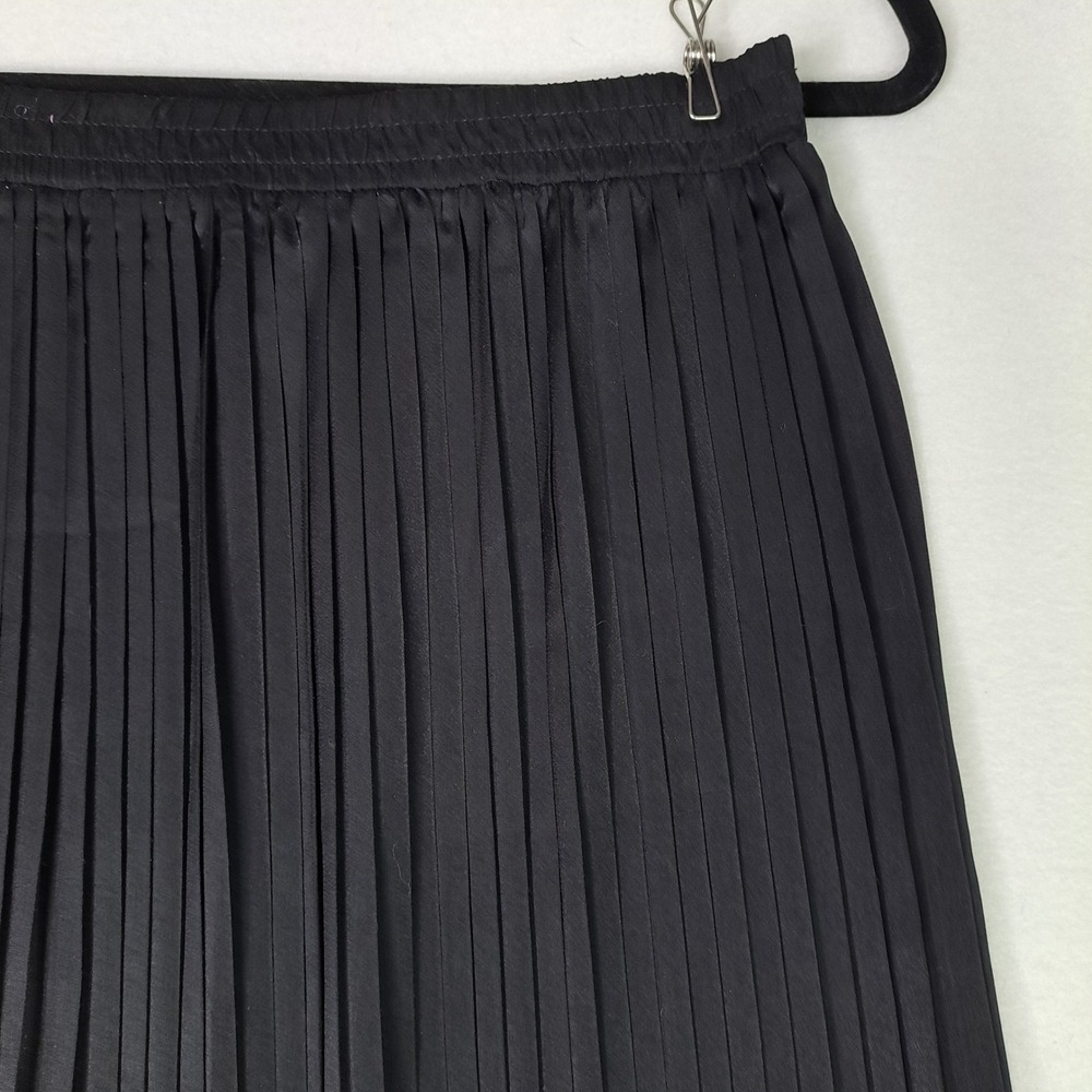 41 Hawthorn Skirt Womens M Black Pleated Maxi Elastic Waist Dress Flowy Ankle - Picture 5 of 10